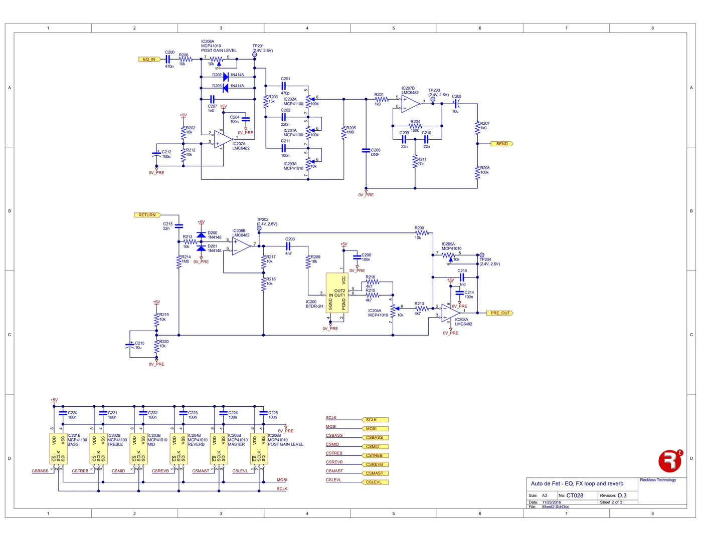 Schematic of the Auto de FET, CT028 revision D.3, page 2.