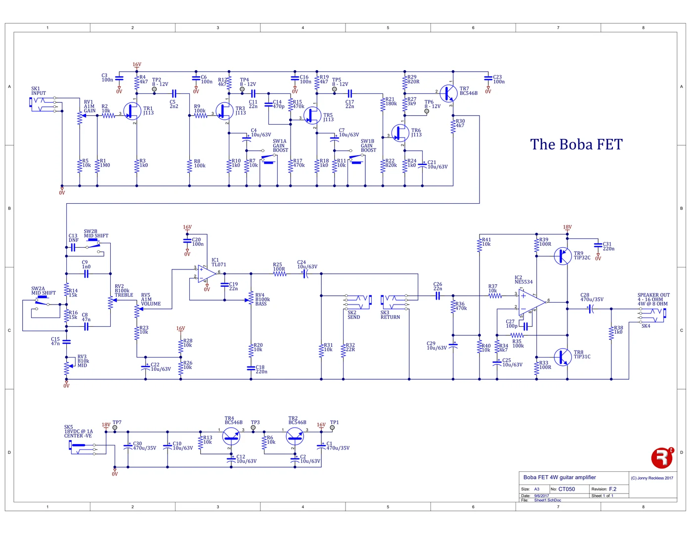 Schematic of the Boba FET, CT050 revision F.2.