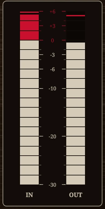 IN / OUT bars, close up on the Reckless Comp.