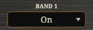 Band 1–5, close up on the Reckless EQ.