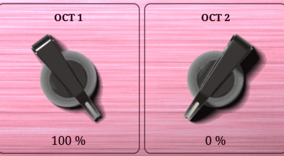 Oct 1 and Oct 2: an octave and two octaves down.