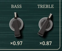 Bass, Treble, close up on the Reckless Space.