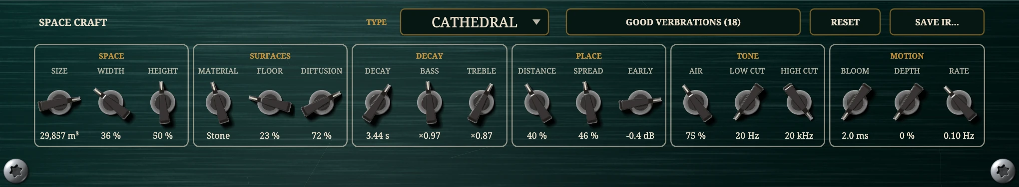 The Space Craft's drawer on the Cathedral type.